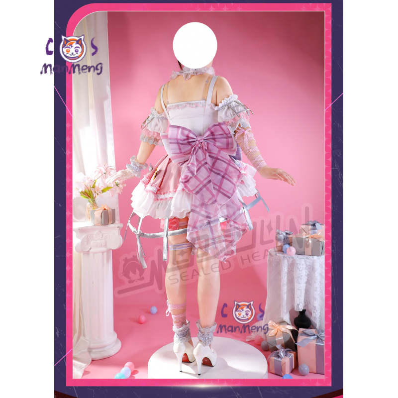 Anime Cosplay Dresses - 秋山美月アミア mzk アニメ PJSK コスプレ衣装女の子甘いピンクロリータドレス手袋アクセサリー小道具ハロウィンクリスマスギフト