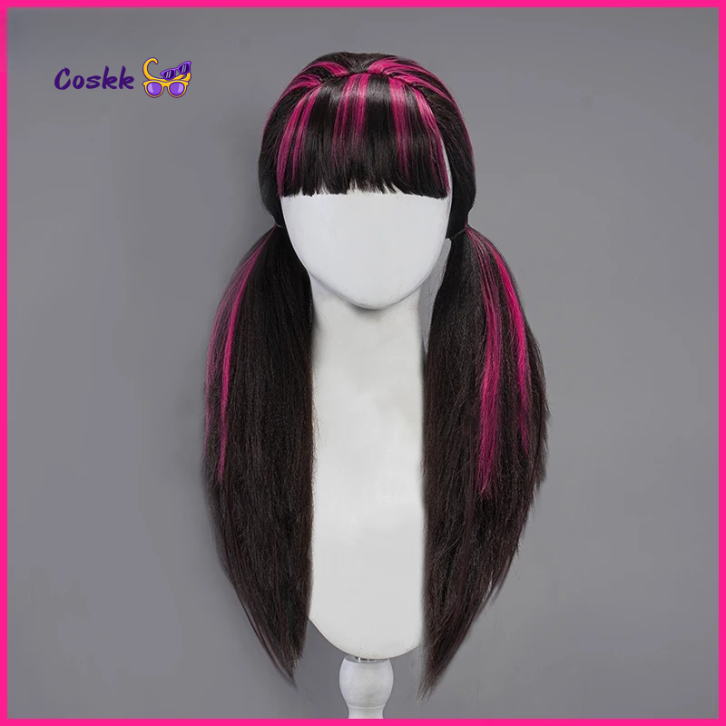 Anime Cosplay Long Black Hair - ドラキュララーア コスプレウィッグ ロングヘア 60CM ロング ブラック