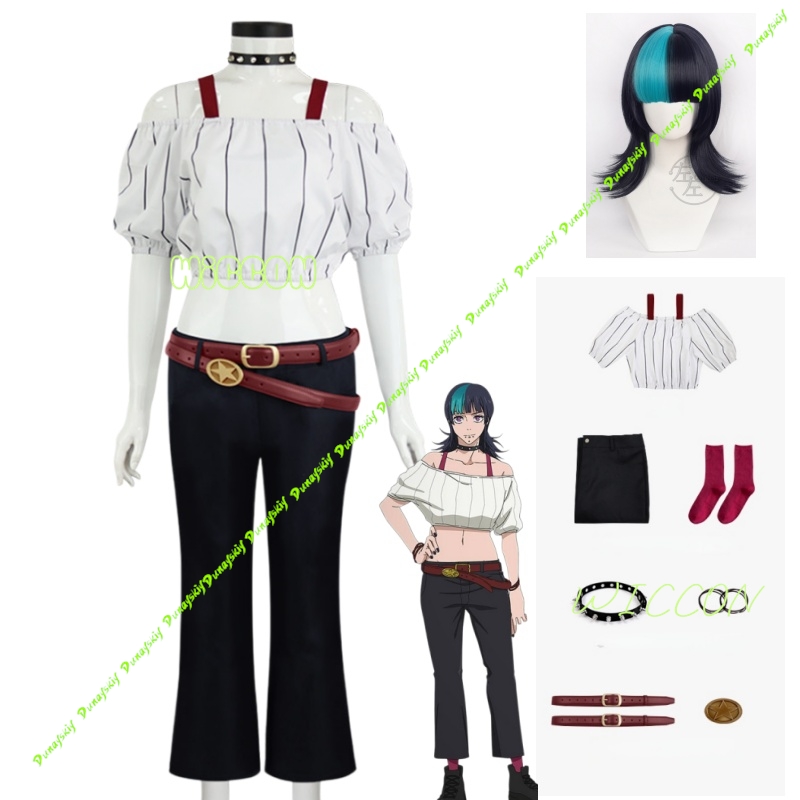Anime Cosplay Jujutsu Kaisen - アニメ呪術廻戦コスプレ衣装ウィッグ衣装チョーカーソックスベルトアクセサリー女性パンツハロウィンハカリ金吉