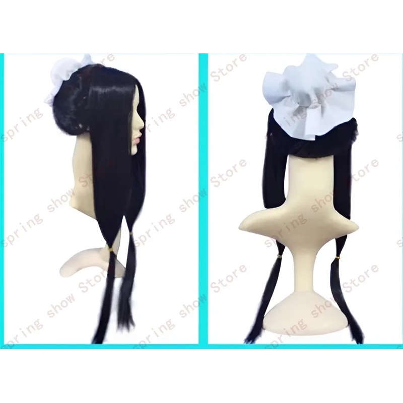 Anime Cosplay Long Black Hair - DY20JP アニメ水の国ユキ一族ハクコスプレ衣装髪帽子黒ロングダブル Pnytail コミックウィッグ 25
