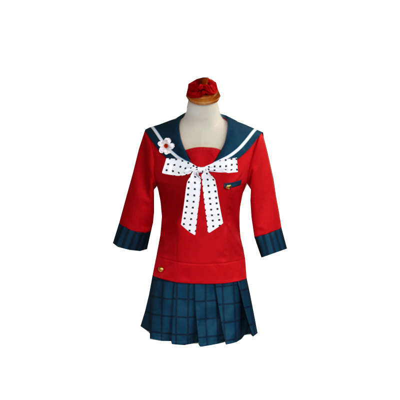 Anime Cosplay Com - JK 学校制服セーラードレス赤いトップススカートアニメ春川マキコスプレ衣装女性カーニバルセットコンコンパフォーマンス
