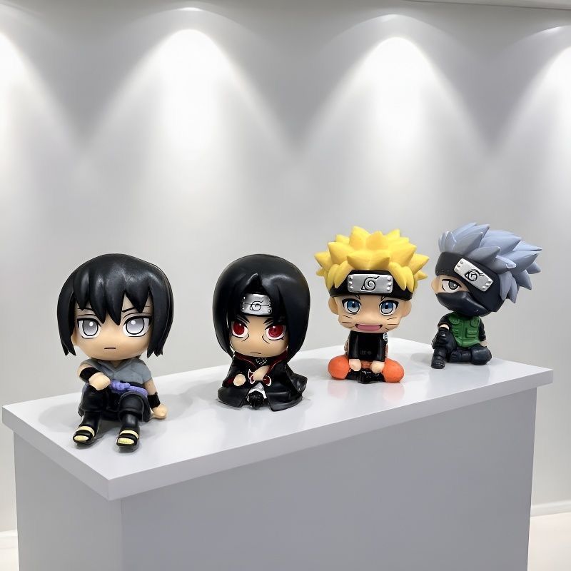 Anime Cosplay Naruto - ナルト漫画かわいいフィギュアモデルカワイイ2Dちび人形車飾りオフィスデスクトップディスプレイおもちゃアニメグッズ卸売