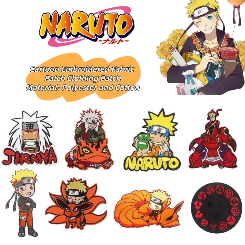 Anime Cosplay Naruto - ナルト和風漫画アニメパーソナライズ刺繍パッチナルトアイロン接着バッジ衣類DIY帽子装飾パッチ