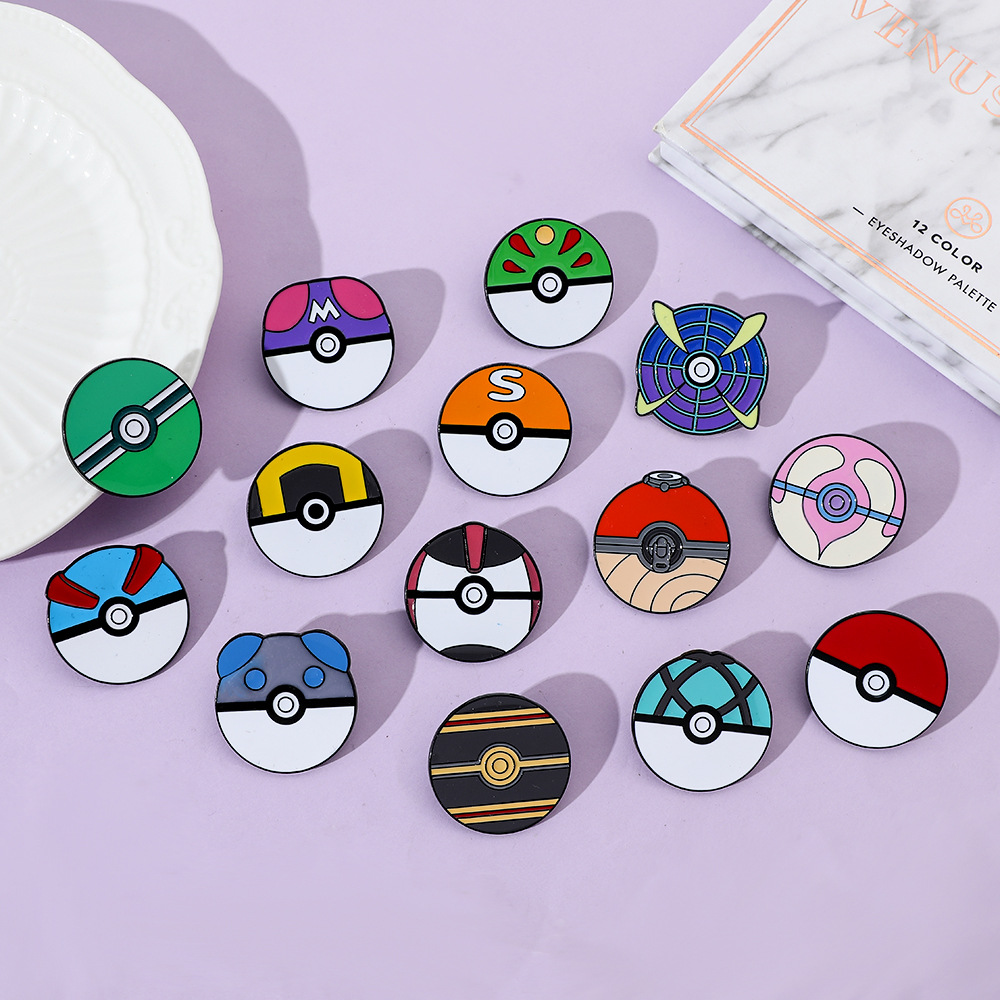 アニメボール漫画エナメルピンメタルブローチバッジ装飾アクセサ - Anime Cosplay Pokemon のレビューと価格