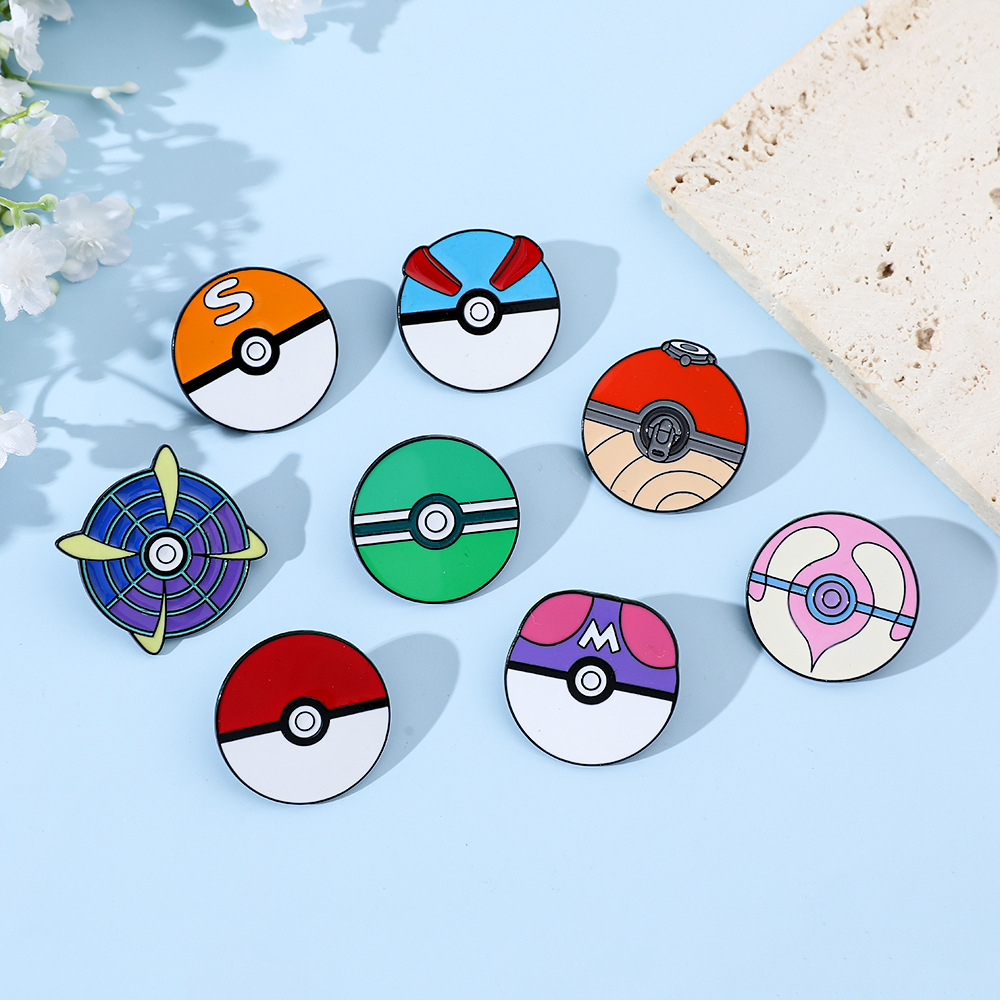 アニメボール漫画エナメルピンメタルブローチバッジ装飾アクセサ - Anime Cosplay Pokemon のレビューと価格