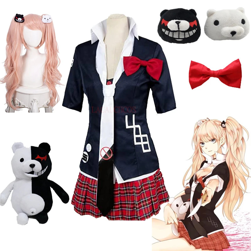 アニメダンガンロンパコスプレ衣装江ノ島盾子制服カフェ服ショー - Anime Cosplay Duo のレビューと価格