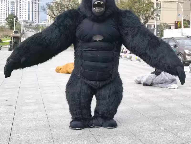 大人のための膨脹可能なゴリラの衣装,完全なマスコット,巨大な - Anime Cosplay Real Life のレビューと価格