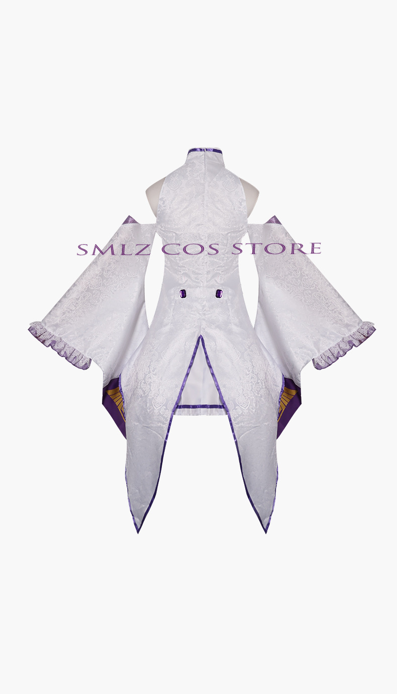 エミリアコスプレアニメ再ゼロカラハジメル異世界生活衣装白制服 - Anime Cosplay Dresses のレビューと価格