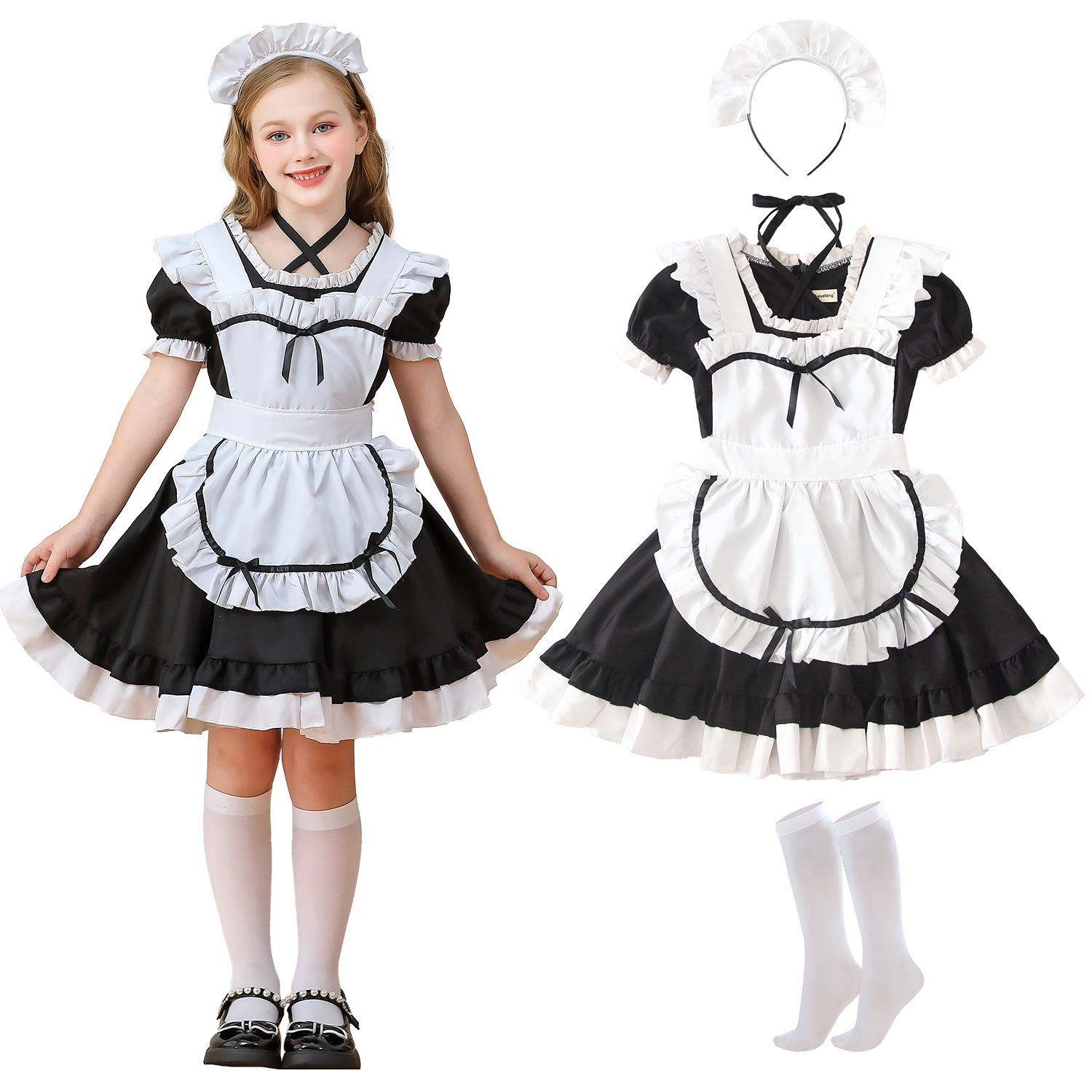 メイドコスプレロリータ衣装ドレス女の子のための日本アニメーシ - Anime Cosplay Simple のレビューと価格