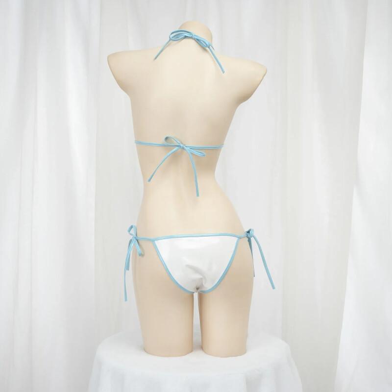 日本の可愛い女の子アニメコスプレ衣装レザービキニ背中開き包帯 - Anime Cosplay Outfit Girl のレビューと価格