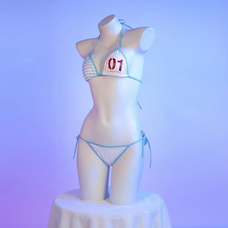 日本の可愛い女の子アニメコスプレ衣装レザービキニ背中開き包帯 - Anime Cosplay Outfit Girl のレビューと価格