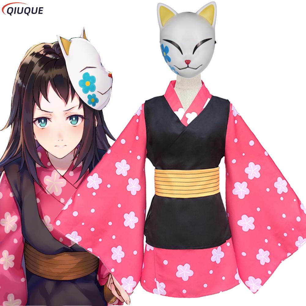 マコモ コスプレ衣装 着物制服 PVCマスク ウィッグ ハロ - Anime Cosplay Outfit Girl のレビューと価格