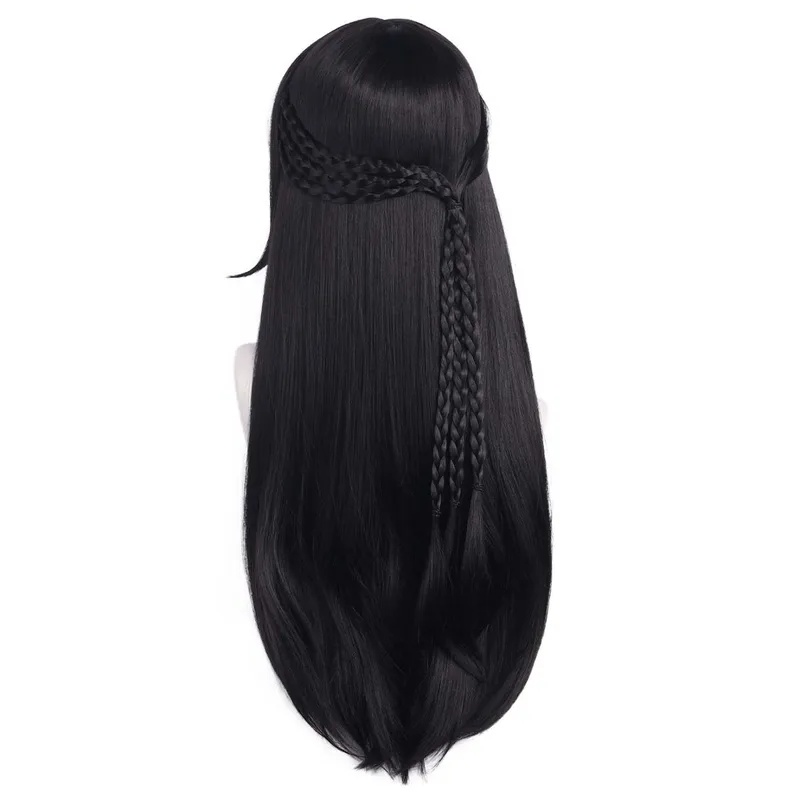Le Cool ハロウィン コミコン パーティーゲーム アイ - Anime Cosplay Long Black Hair のレビューと価格