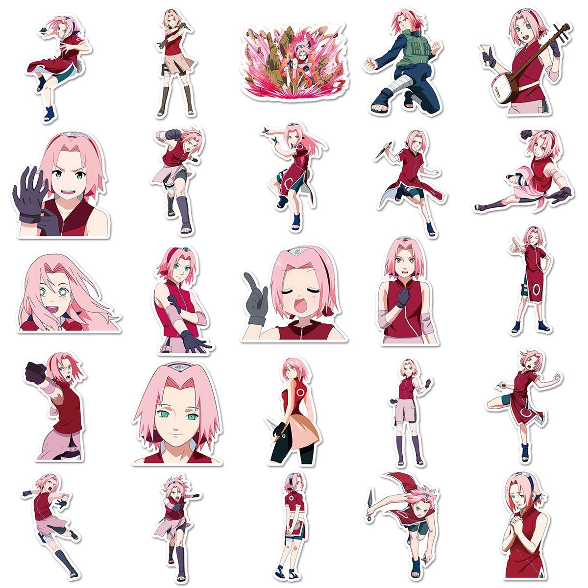 ナルト春野サクラ漫画かわいい 50 個ステッカーかわいい 2 - Anime Cosplay Naruto のレビューと価格