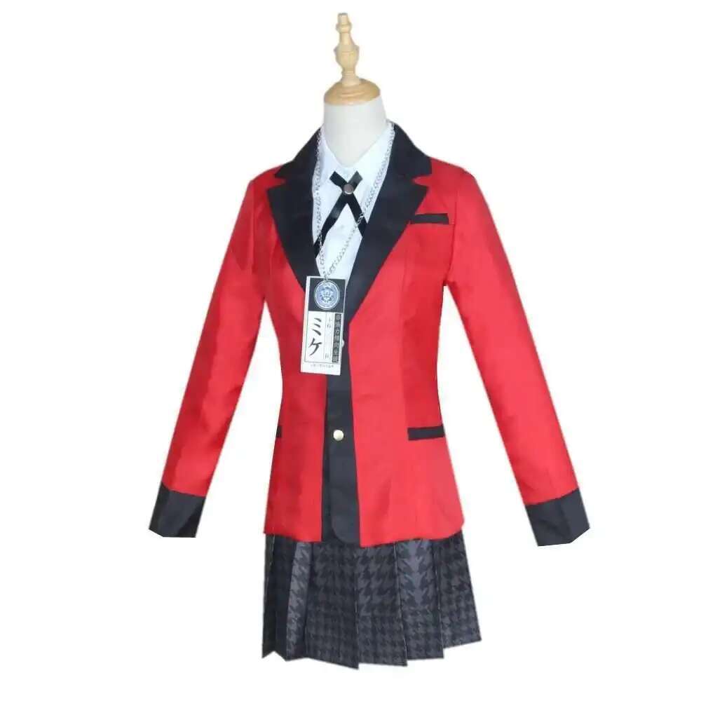 アニメ賭ケグルイ Jabami 夢子コスプレ衣装ハロウィンさ - Anime Cosplay Outfit Girl のレビューと価格