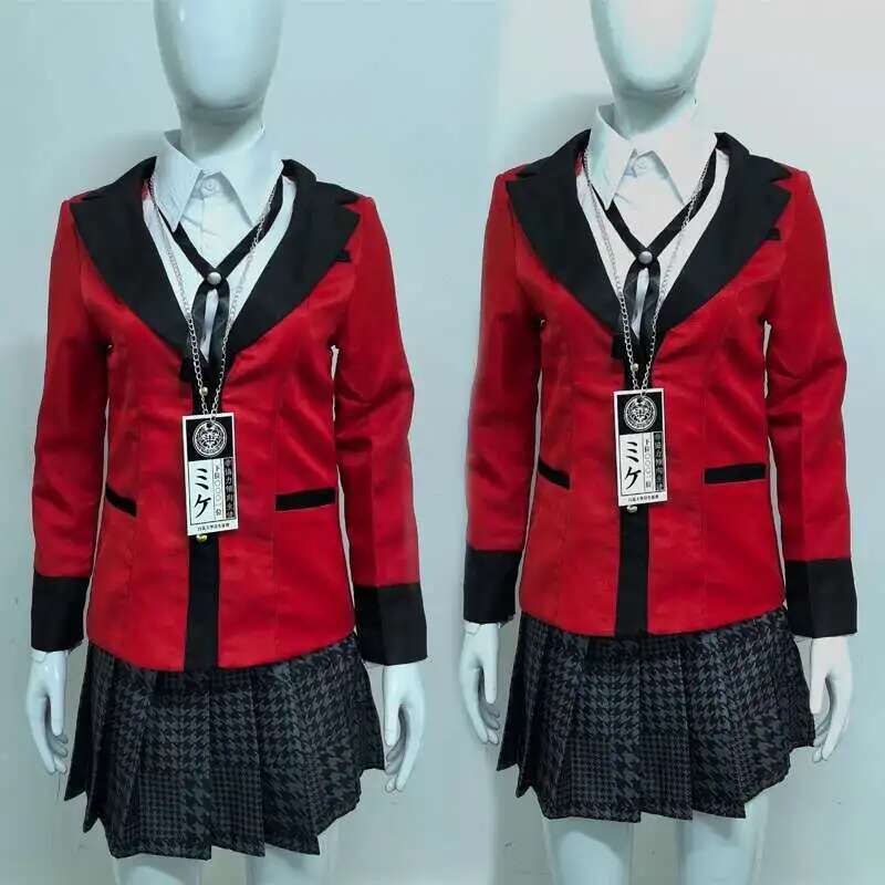 アニメ賭ケグルイ Jabami 夢子コスプレ衣装ハロウィンさ - Anime Cosplay Outfit Girl のレビューと価格
