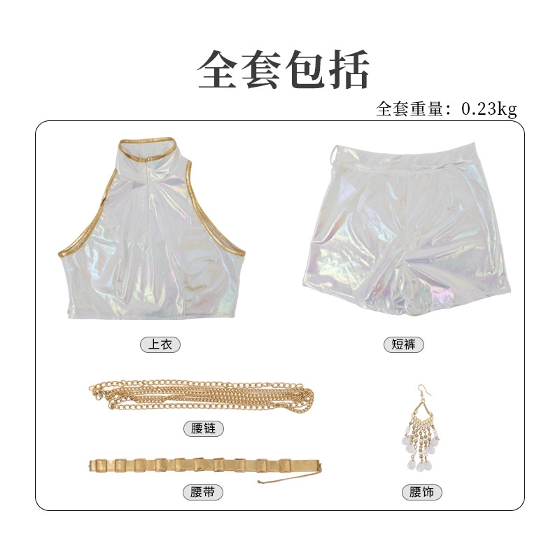 コスプレ衣装 PU レザー白歌うスーツ女性ハロウィンカーニバ - Anime Cosplay Outfit Girl のレビューと価格