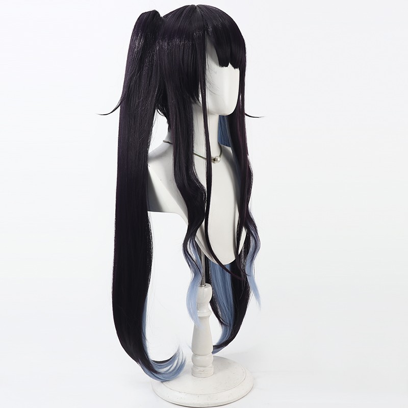 Aikiyo Fuuka コスプレウィッグ ブルーアーカイブ - Anime Cosplay Long Black Hair のレビューと価格