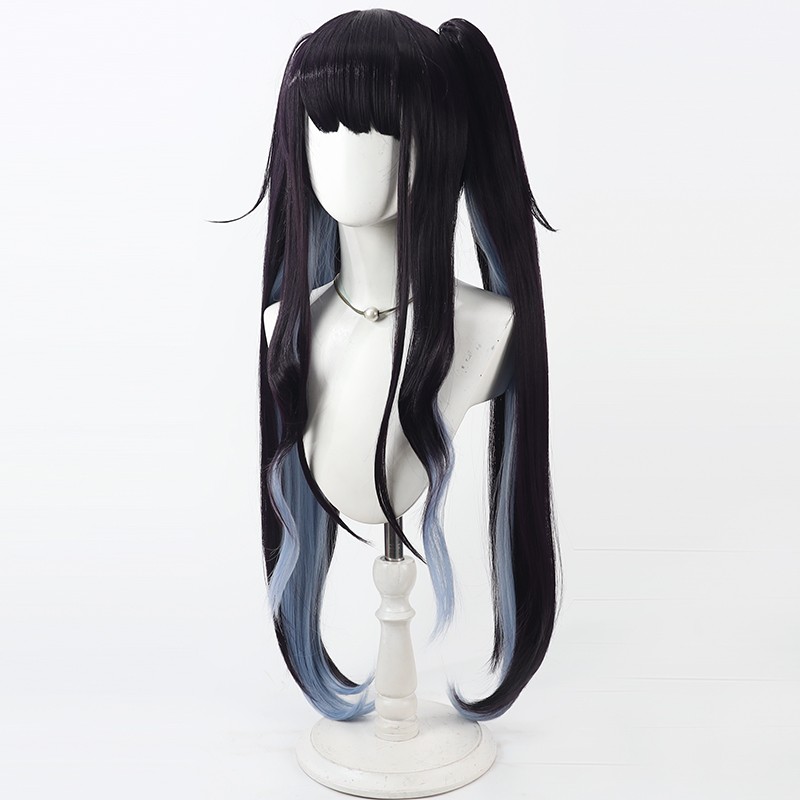 Aikiyo Fuuka コスプレウィッグ ブルーアーカイブ - Anime Cosplay Long Black Hair のレビューと価格