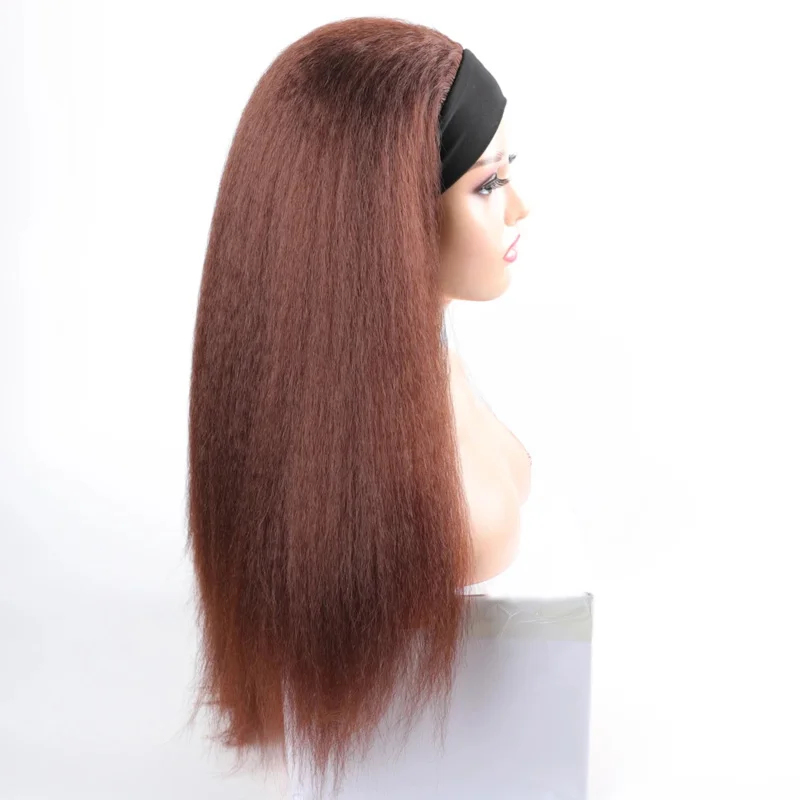 2026 合成ロング変態ストレートヘッドバンドウィッグ黒人女 - Anime Cosplay Long Black Hair のレビューと価格