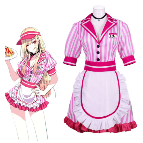 WHH コミックキタガワマリン五条ワカコスプレ衣装ウェイター - Anime Cosplay Outfit Girl のレビューと価格