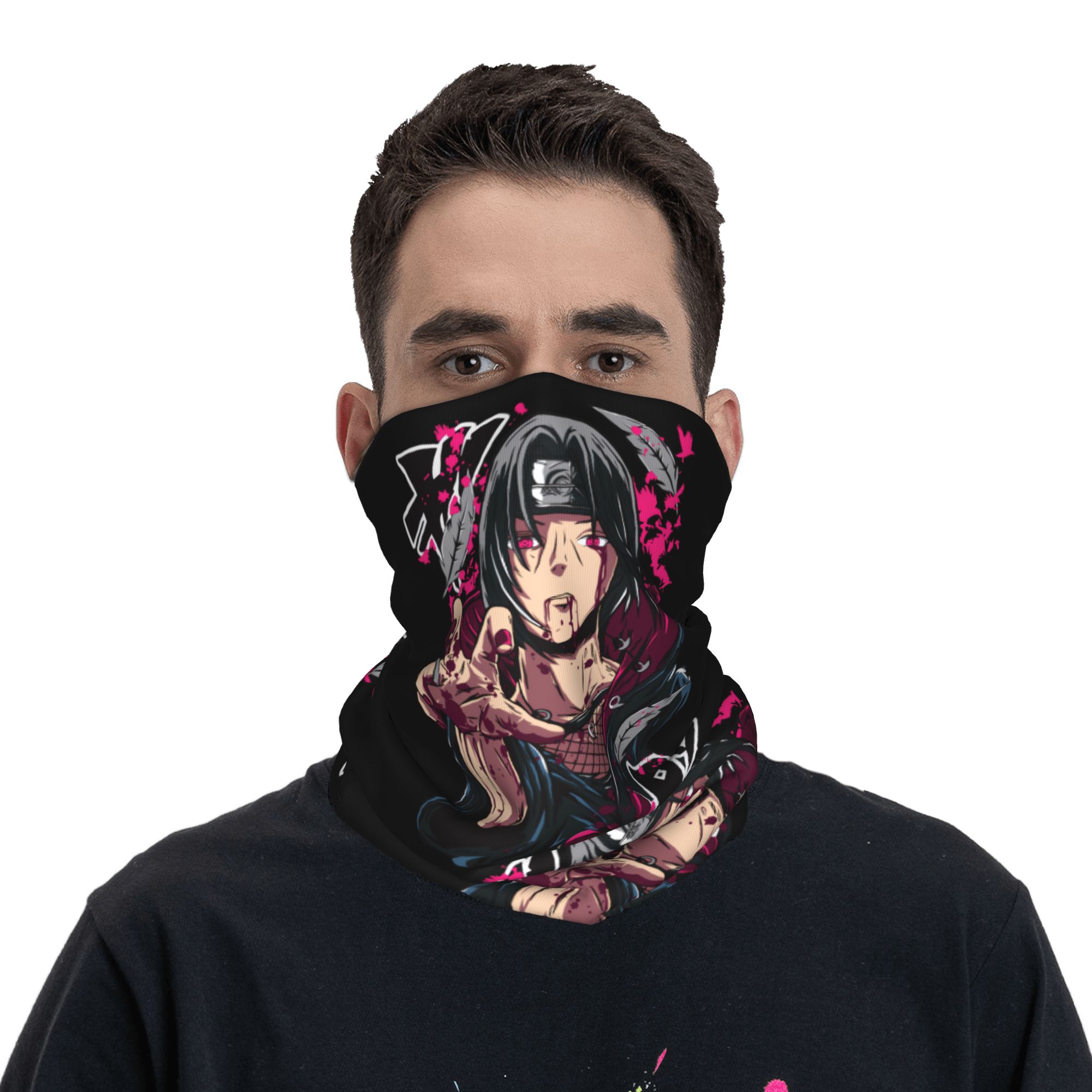 アニメ N-ナルト うちはイタチ バンダナ ネックゲイター  - Anime Cosplay Naruto のレビューと価格