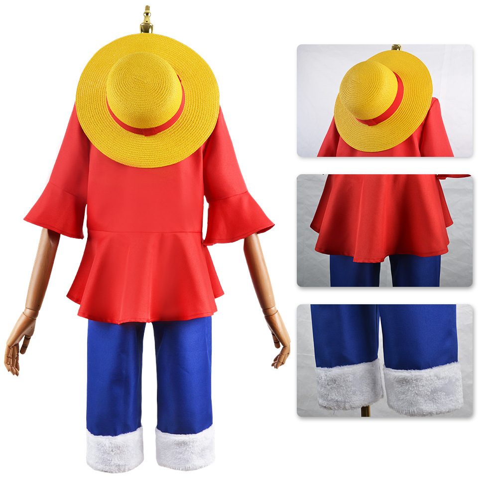 猿dルフィコスプレコスチューム、サンゴッドアニメ、赤いスーツ - Anime Cosplay Pics のレビューと価格