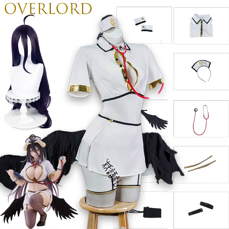オーバーロードアルベドナースコスプレ衣装アニメゲームキャラク - Anime Cosplay Albedo のレビューと価格